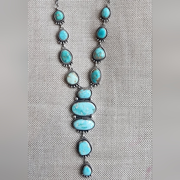 Jewelry - Charlene Yazzie Navajo Royston Turquoise Lariat Necklace